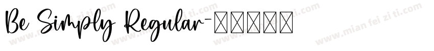 Be Simply Regular字体转换